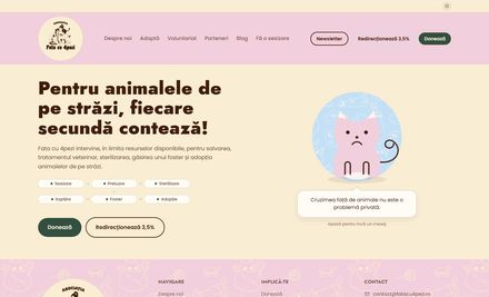 Captură de ecran a site-ului fatacu4pezi.ro