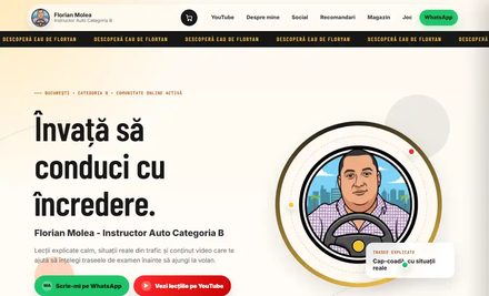 Captură de ecran a site-ului florianmolea.ro