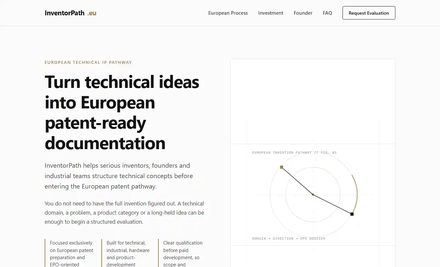 Captură de ecran a site-ului inventorpath.eu