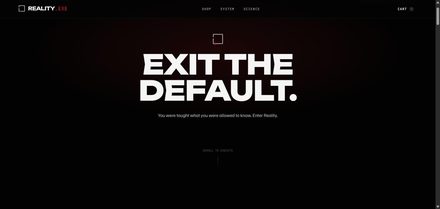 Captură de ecran a site-ului realityexe.com